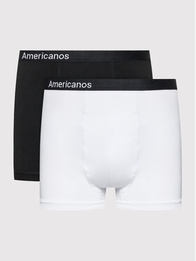 Americanos Americanos Set 2 perechi de boxeri Boxers Colorat Regular Fit