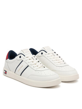 Tommy Jeans Tommy Jeans Sneakers Lightweight Flag Leather Court EM0EM01758 Bianco