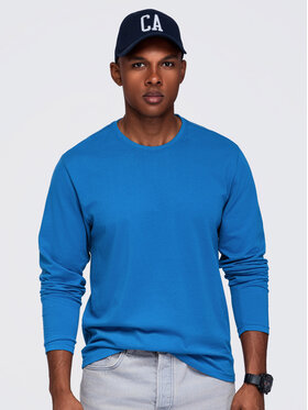 Ombre Ombre S dlouhým rukávem OM-LSBL-0142 Modrá Regular Fit