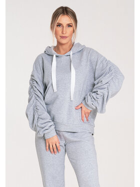 FIGL FIGL Mikina M1055 Šedá Loose Fit