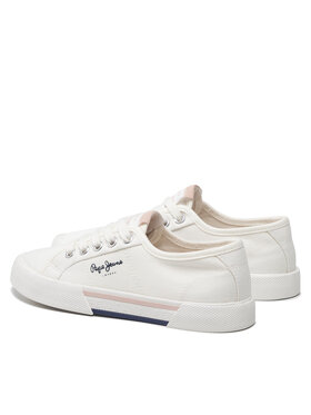 Pepe Jeans Tenis Superge Brady Girl Basic PGS30543 Bela