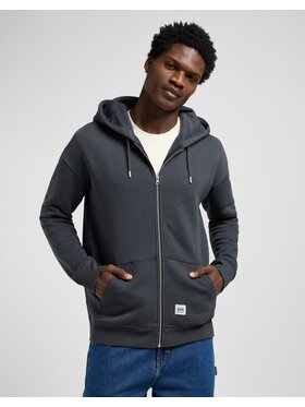 Lee Lee Bluza Full Zip Hoodie Szary Regular Fit