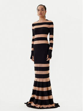 NORMA KAMALI NORMA KAMALI Sukienka wieczorowa KK3243PM808239 Czarny Slim Fit