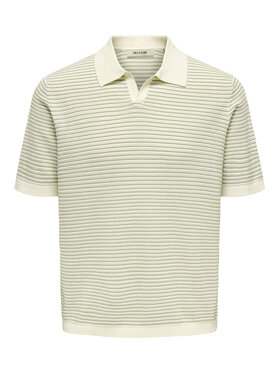 Only & Sons Only & Sons Тениска с яка и копчета Kian 22033457 Бежов Relaxed Fit
