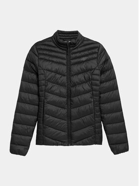 4F 4F Vatovaná bunda 4FAW23TDJAF224 Černá Slim Fit
