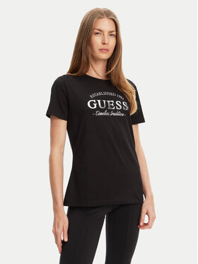 Guess Guess T-krekls V5YI12 J1314 Melns Regular Fit