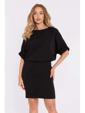 Made of Emotion Made of Emotion Sukienka koktajlowa M904 Czarny Oversize
