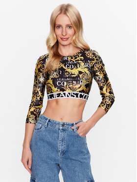 Versace Jeans Couture Versace Jeans Couture Blúzka 74HAH218 Čierna Regular Fit