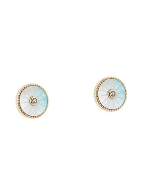 Fossil Fossil Boucles d'oreilles Mother-Of-Pearl Stud JF04065710 Bleu