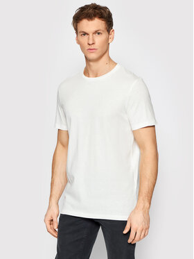 Jack&Jones Jack&Jones T-Shirt Linen Basic 12199713 Biały Regular Fit