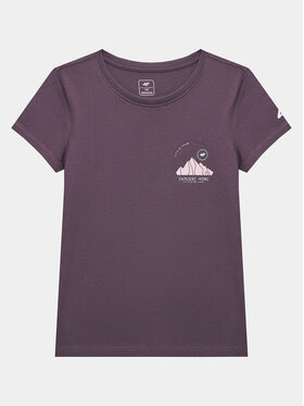4F 4F Футболка 4FJSS23TTSHF390 Фіолетовий Regular Fit