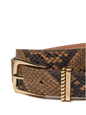 Tommy Hilfiger Ženski Pas Luxe Python AW0AW16610 Rjava