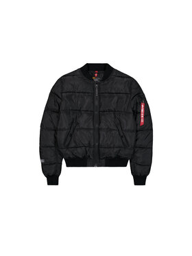 Alpha Industries Alpha Industries Kurtka bomber MA-1 Logo Puffer Winter Jacket Czarny Regular Fit