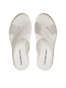 Calvin Klein Jeans Espadrile Sporty Wedge Rope Sandal Mr YW0YW01364 Bijela