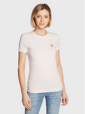 Guess Guess T-Shirt Mini Triangle W2YI44 J1311 Różowy Slim Fit