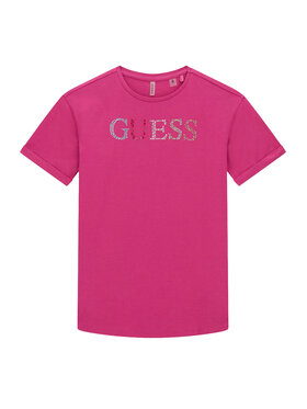 Guess Guess T-Shirt J6GI33 J1314 Różowy ciemny Regular Fit