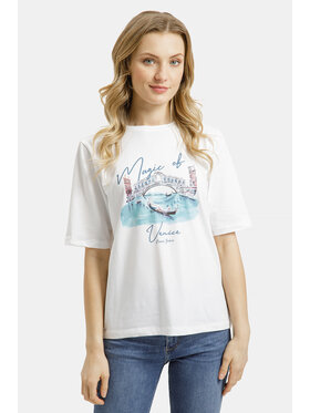 Cross Jeans Cross Jeans T-Shirt 56270-008 Biały