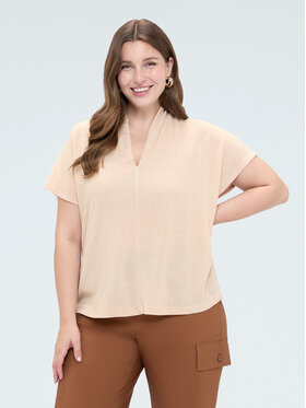 Fiorella Rubino Fiorella Rubino T-Shirt G061L009577N002 Brązowy Regular Fit