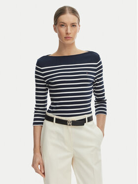 Tommy Hilfiger Tommy Hilfiger Blúzka New Cody WW0WW40589 Tmavomodrá Slim Fit