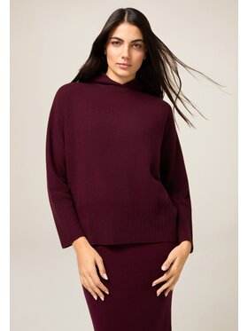 Oltre Oltre Cardigan M165E002175N029 Bordeaux Over Fit