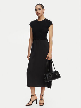 BOSS BOSS Коктейлна рокля C_Ficella 50559806 Черен A-Line Fit