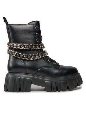 Buffalo Buffalo Μποτάκια Lion Lace Up T-Chain 1622367 Μαύρο