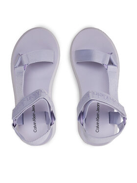 Calvin Klein Jeans Sandale Sandal Velcro Webbing In Mtl YW0YW01480 Ljubičasta