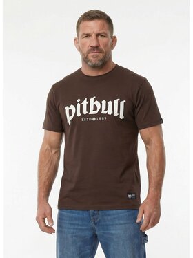 PITBULL PITBULL T-Shirt SIDE Brązowy Regular Fit
