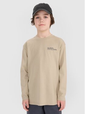 4F 4F Longsleeve 4FJRSS25TLONM538-83S Brązowy Oversize