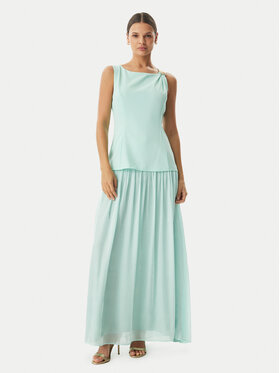 Rinascimento Rinascimento Vakarinė suknelė CFC0020281002 Šviesiai žalia Slim Fit