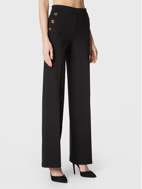 TWINSET TWINSET Bavlnené nohavice 231TP2182 Čierna Regular Fit