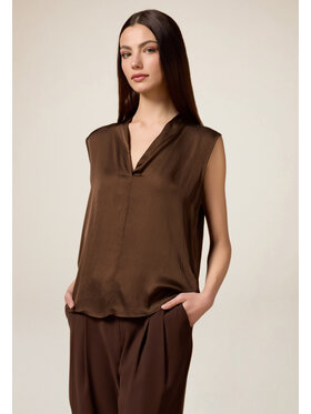 Oltre Oltre Blusa 2270R003024N022 Marrone Regular Fit