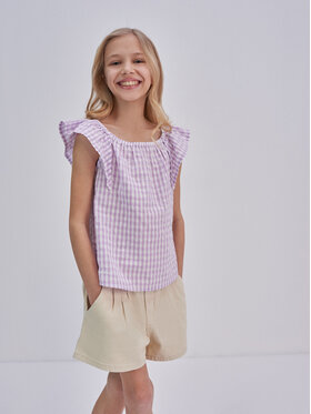 BIG STAR BIG STAR Bluzka kinga_500 Fioletowy Basic Fit