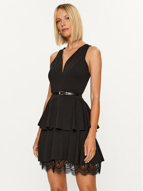Rinascimento Rinascimento Коктейлна рокля CFC0115321003 Черен Regular Fit