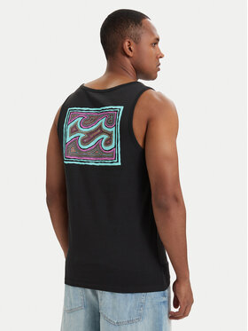 Billabong Billabong Tank top marškinėliai Crayon Wave EBYZT00302 Juoda Regular Fit