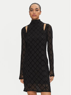 HUGO HUGO Kokteilinė suknelė 50527448 Juoda Slim Fit