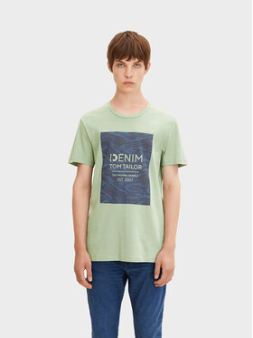 Tom Tailor Denim Tom Tailor Denim Tricou 1033036 Verde Regular Fit