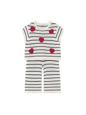 Mayoral Mayoral Σετ T-shirt & Υφασμάτινο Παντελόνι 1516 Εκρού Regular Fit