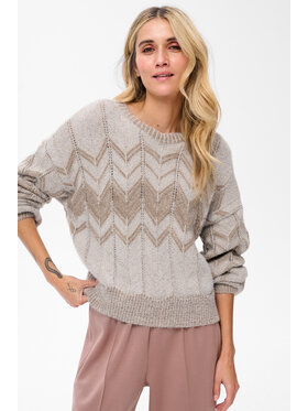 blue shadow blue shadow Sweter Kolise Brązowy Regular Fit
