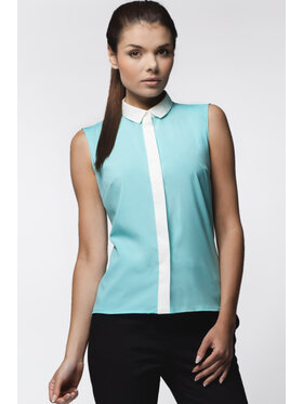 Awama Awama Koszula A023 Niebieski Basic Fit