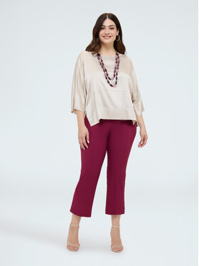 Fiorella Rubino Fiorella Rubino Pantaloni di tessuto P708L202587N036 Bordeaux Flare Fit