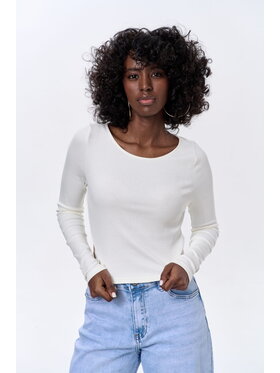 blue shadow blue shadow Top Exina Écru Regular Fit
