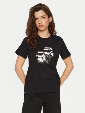 KARL LAGERFELD KARL LAGERFELD Tricou A1W17129 Negru Regular Fit