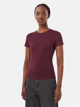 Tommy Jeans Tommy Jeans T-Shirt DW0DW20459 Fioletowy Slim Fit