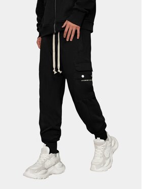 MADE BY SOCIETY MADE BY SOCIETY Spodnie materiałowe Pantaloni Le Minimal - P16872 Czarny Basic Fit