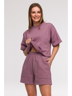 BeWear BeWear Szorty materiałowe B315 Fioletowy Comfortable Fit