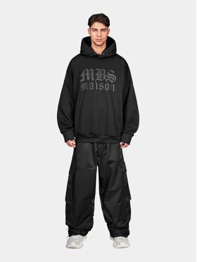 MADE BY SOCIETY MADE BY SOCIETY Spodnie materiałowe Nobbles - P17915 Czarny Basic Fit