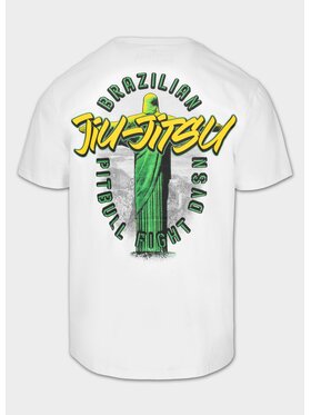 PITBULL PITBULL T-Shirt Koszulka męska BJJ FIGHT DVSN XXL Biały Regular Fit