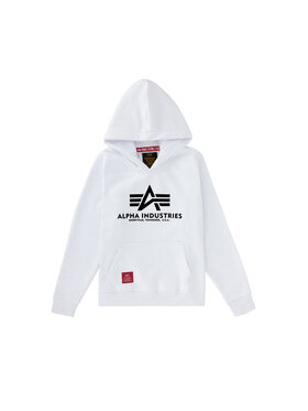 Alpha Industries Alpha Industries Bluza Basic Hoodie Kids Biały Regular Fit