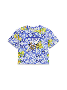 Guess Guess Tričko J6GI03 K6YW4 Modrá Relaxed Fit